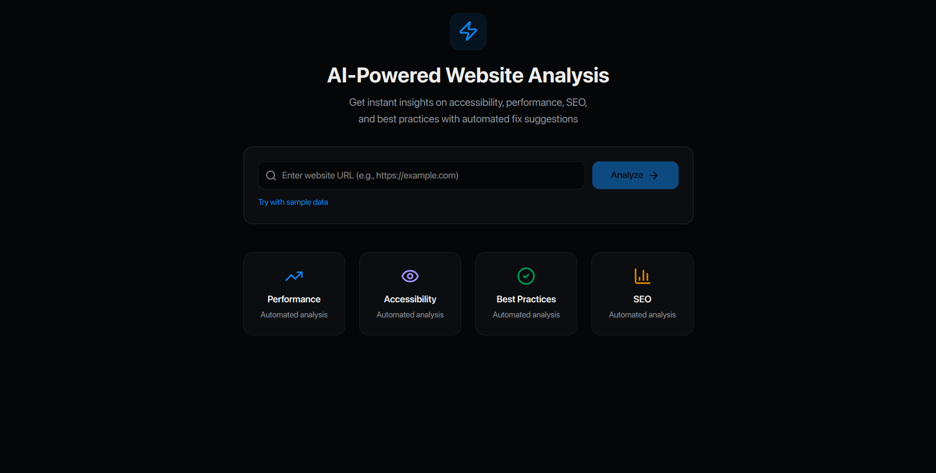 Intelligent Web Analysis interface